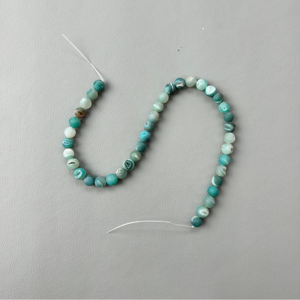 ❄️NEW Frosted Agate Craft Beads
